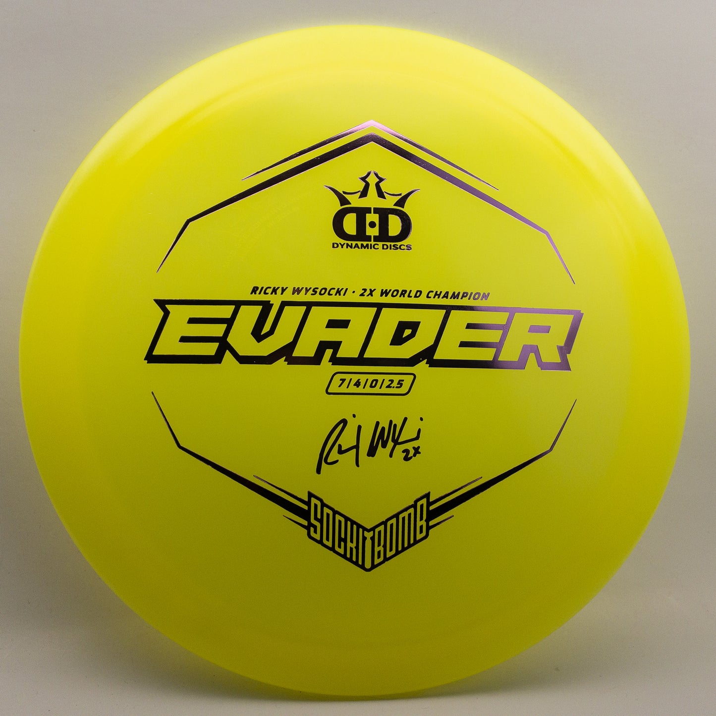 Dynamic Discs Lucid Evader Ricky Wysocki Sockibomb Stamp