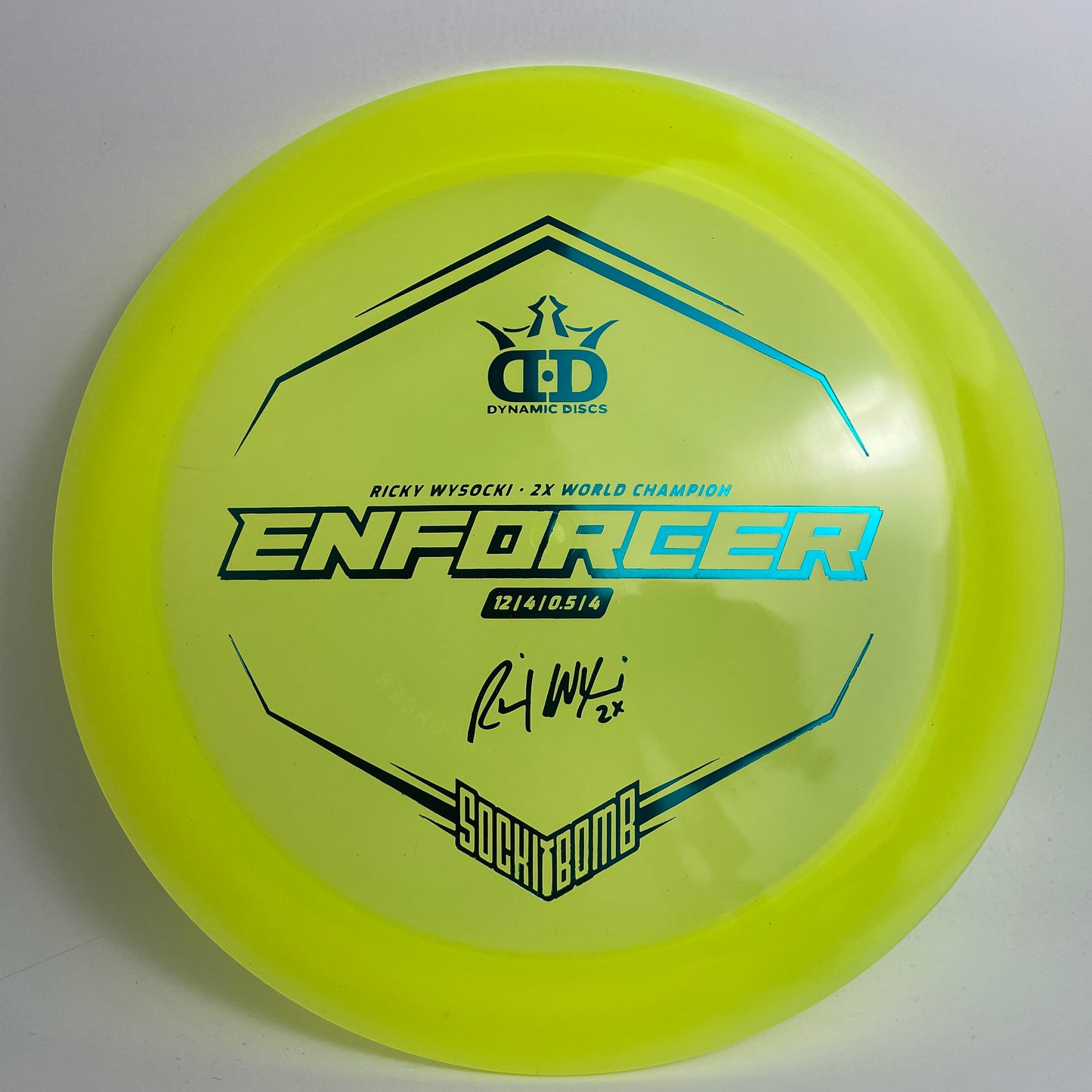 Dynamic Discs Lucid-X Enforcer Ricky Wysocki Sockibomb Stamp